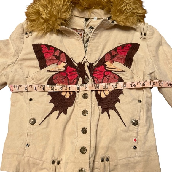 Johnny Was Vintage Cargo Cordorouy Jacket With Butterfly embroidery - Picture 13 of 13
